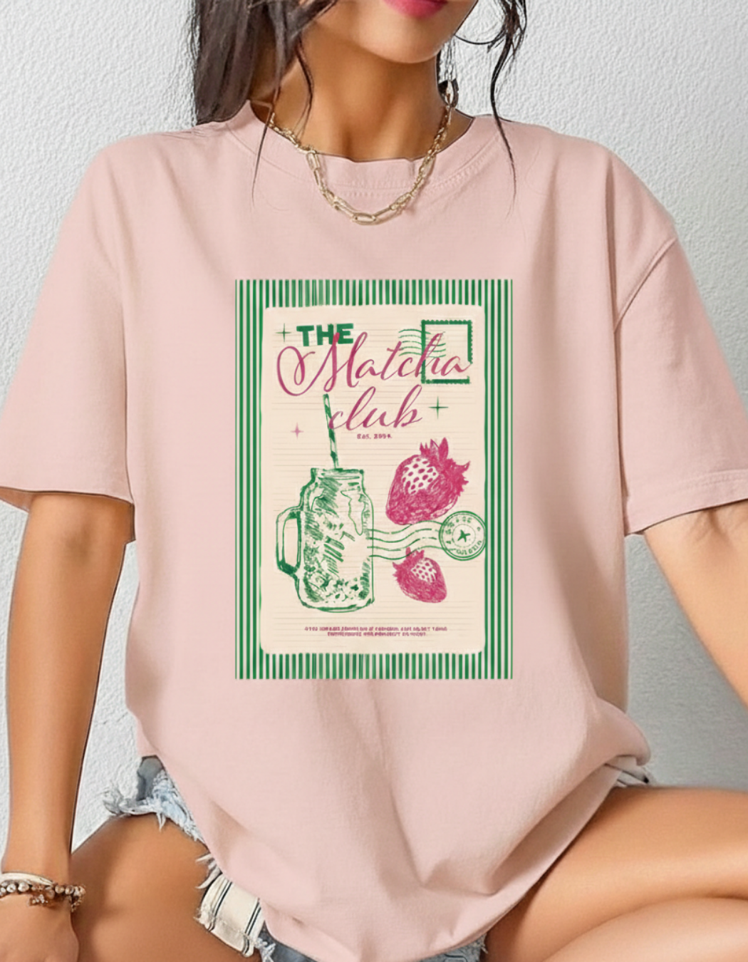 Matcha Club Oversized T-Shirt — 180 GSM Oversized T-Shirt | CommonGrou