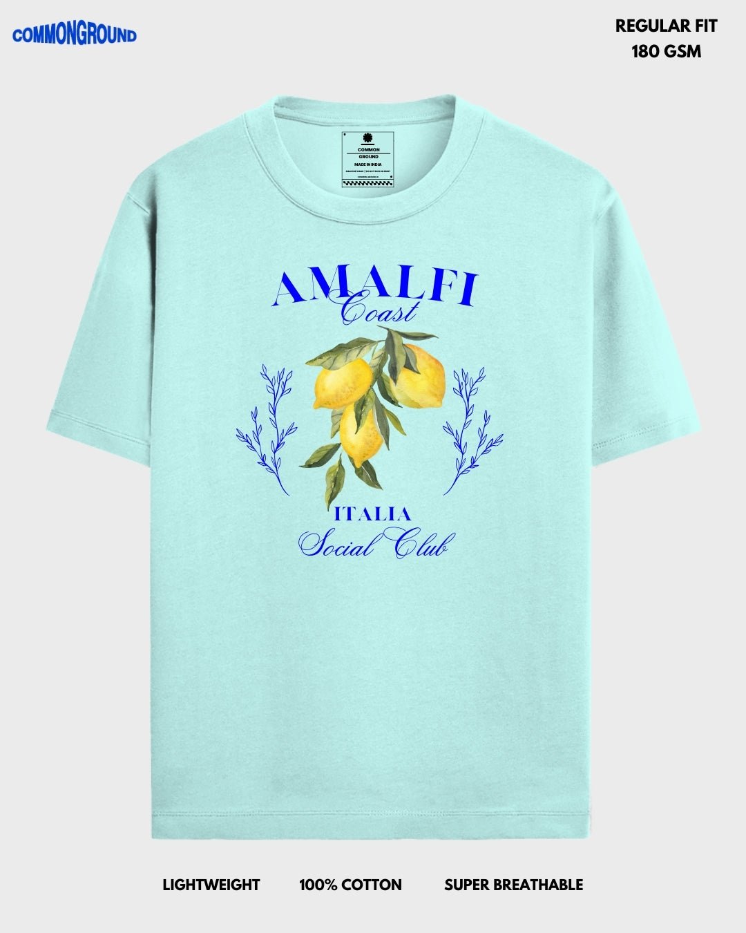 AMALFI COAST SOCIAL CLUB REGULAR T - SHIRT - COMMONGROUND