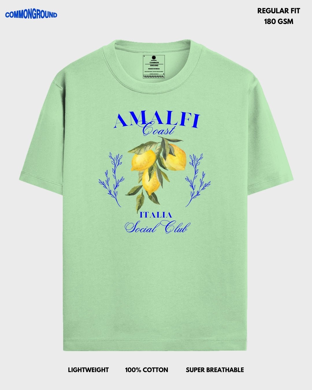 AMALFI COAST SOCIAL CLUB REGULAR T - SHIRT - COMMONGROUND