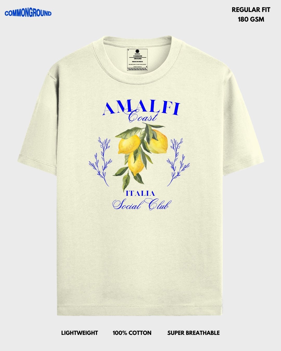 AMALFI COAST SOCIAL CLUB REGULAR T - SHIRT - COMMONGROUND