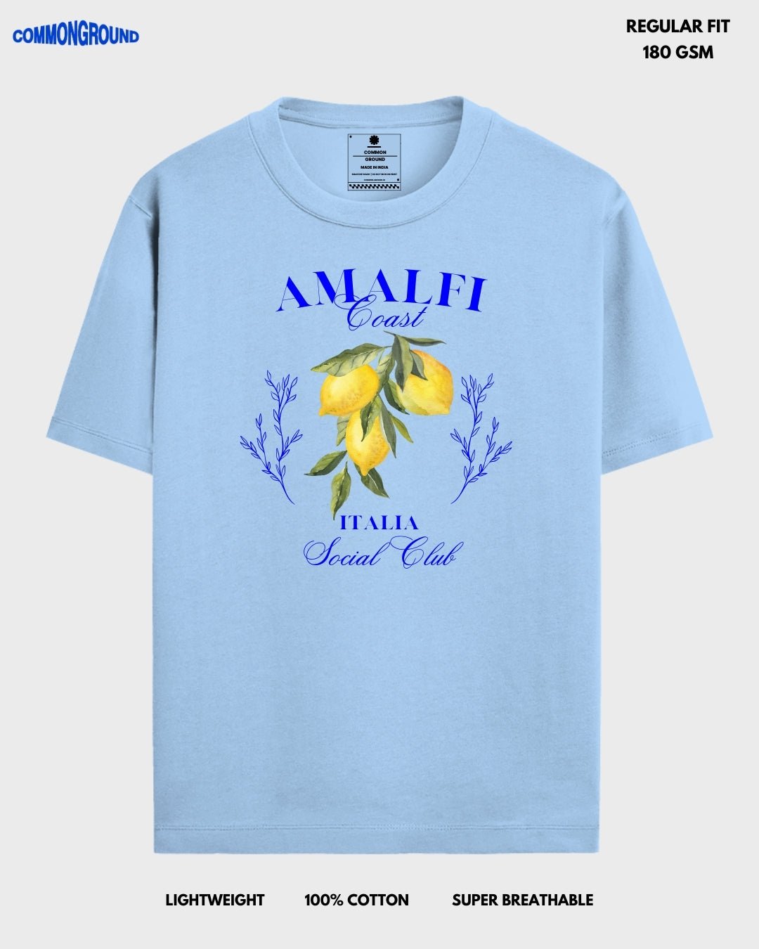 AMALFI COAST SOCIAL CLUB REGULAR T - SHIRT - COMMONGROUND