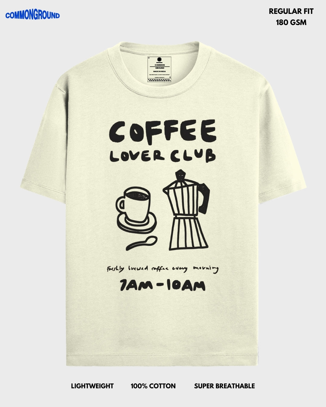 COFFEE LOVER CLUB REGULAR T - SHIRT - COMMONGROUND