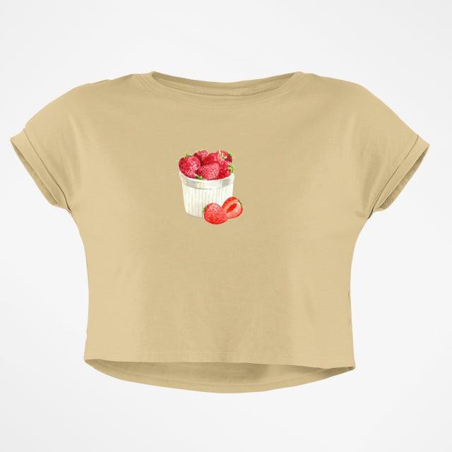FRESH STRAWBERRIES CROP TOP - COMMONGROUND