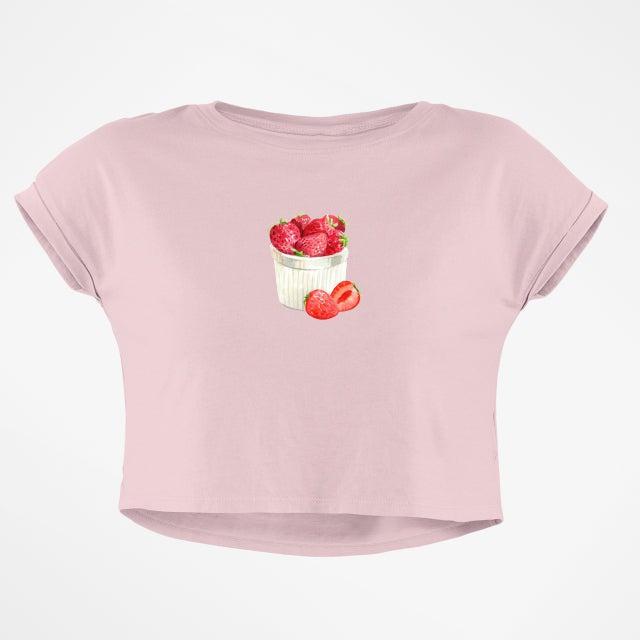 FRESH STRAWBERRIES CROP TOP - COMMONGROUND