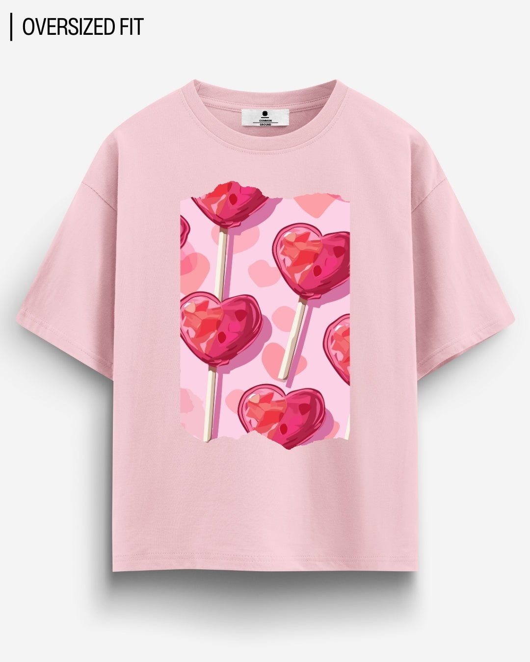 HEART LOLLIS OVERSIZED T - SHIRT - COMMONGROUND