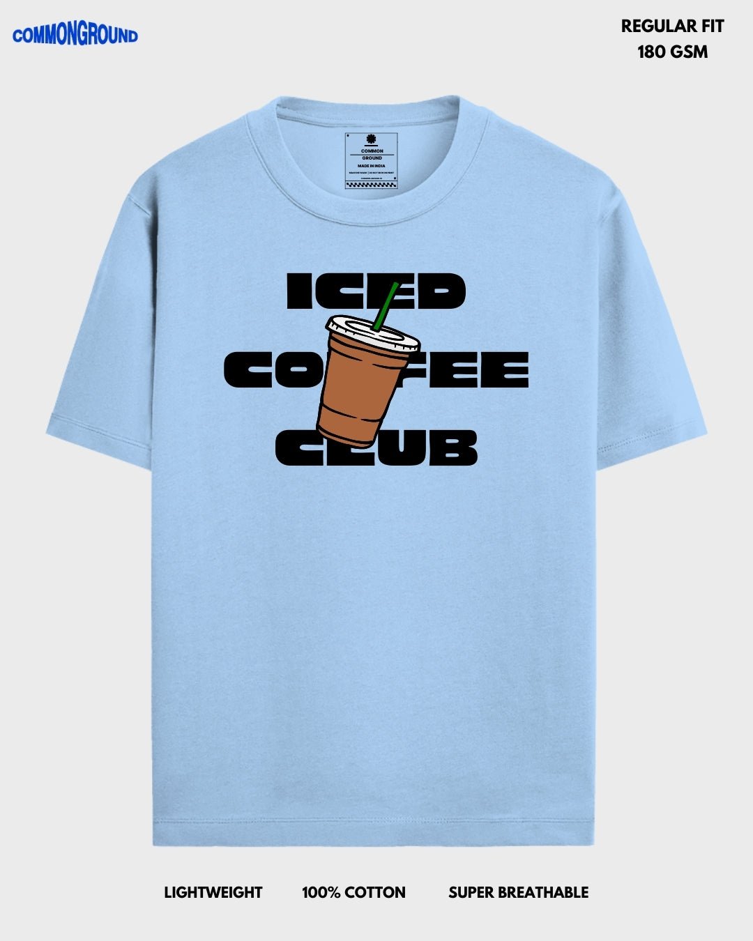 ICED COFFEE CLUB REGULAR T - SHIRT - COMMONGROUND