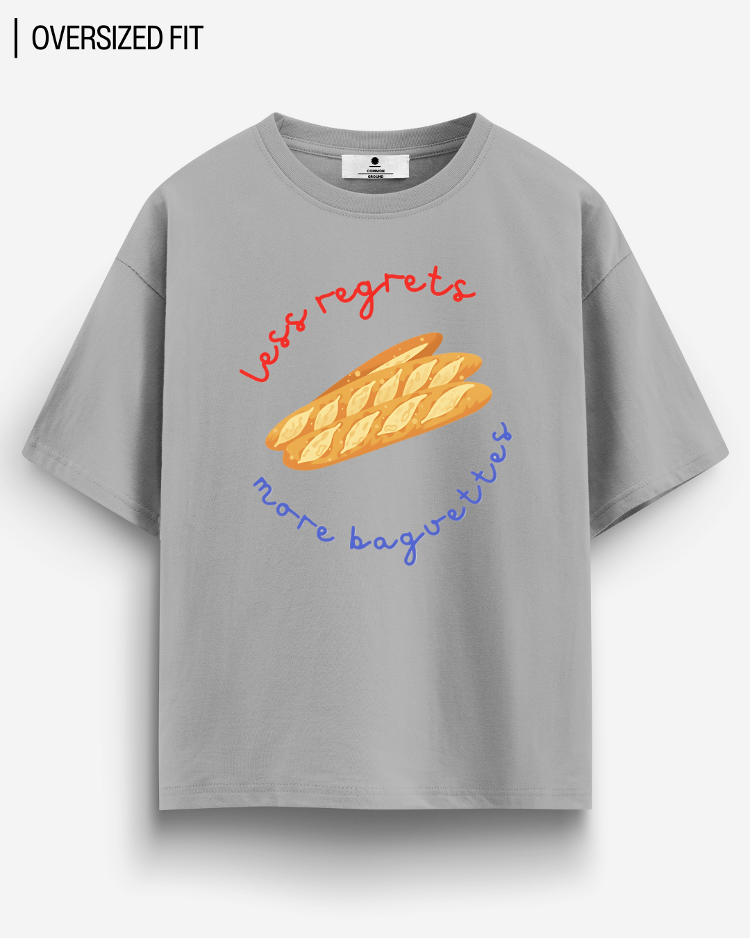 LESS REGRETS OVERSIZED T - SHIRT - COMMONGROUND