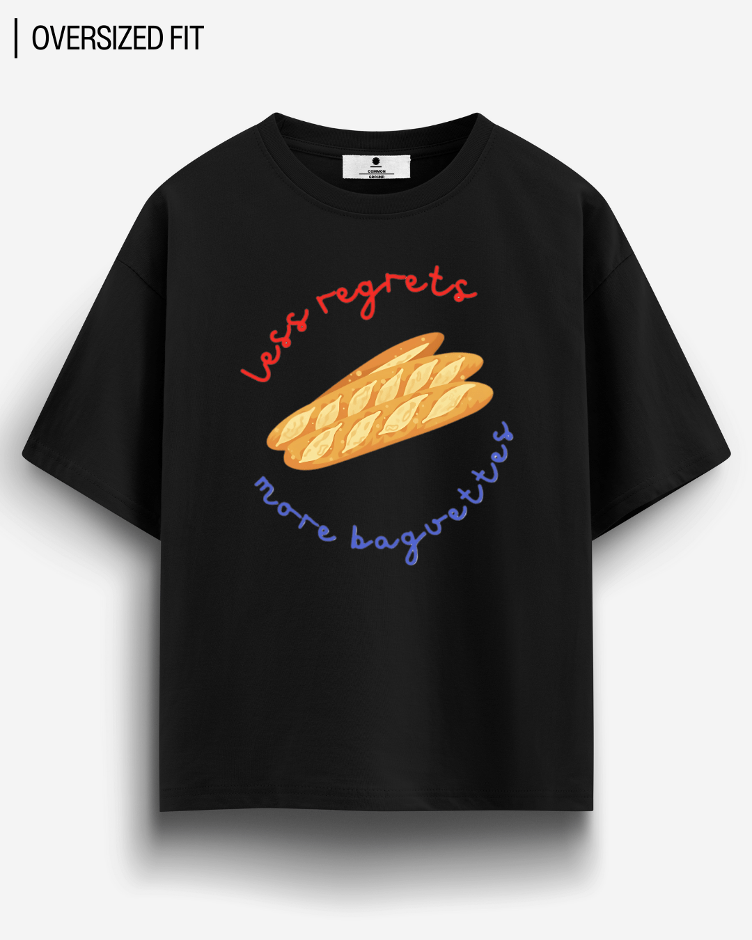 LESS REGRETS OVERSIZED T - SHIRT - COMMONGROUND