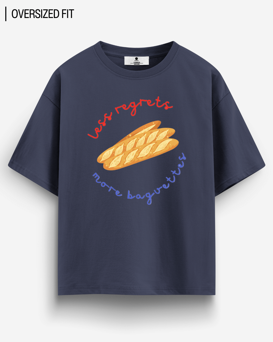 LESS REGRETS OVERSIZED T - SHIRT - COMMONGROUND