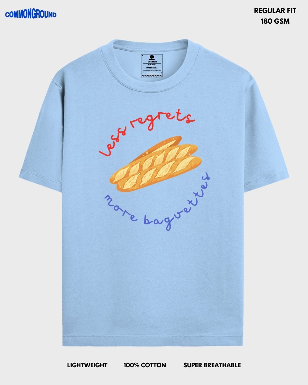 LESS REGRETS REGULAR T - SHIRT - COMMONGROUND