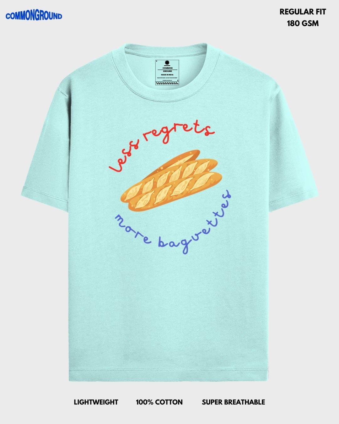 LESS REGRETS REGULAR T - SHIRT - COMMONGROUND