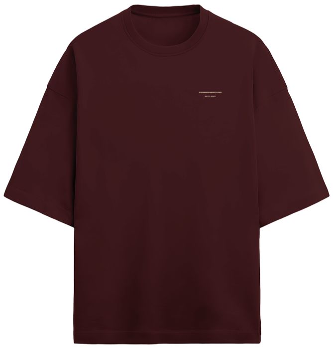 MAROON TERRY OVERSIZED T - SHIRT - COMMONGROUND