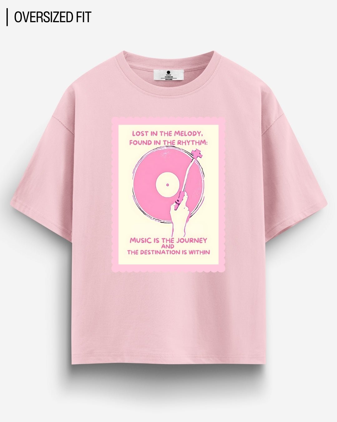 MUSIC IS THE JOURNEY OVERSIZED T - SHIRT - COMMONGROUND