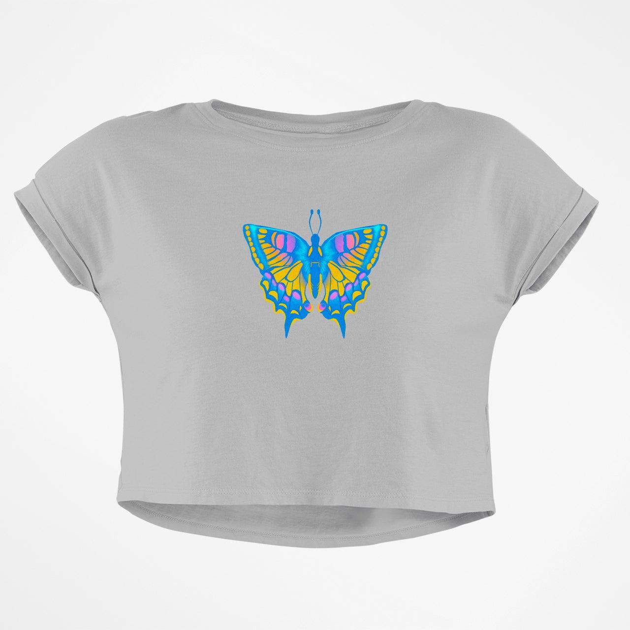 NEON BUTTERFLY CROP TOP - COMMONGROUND