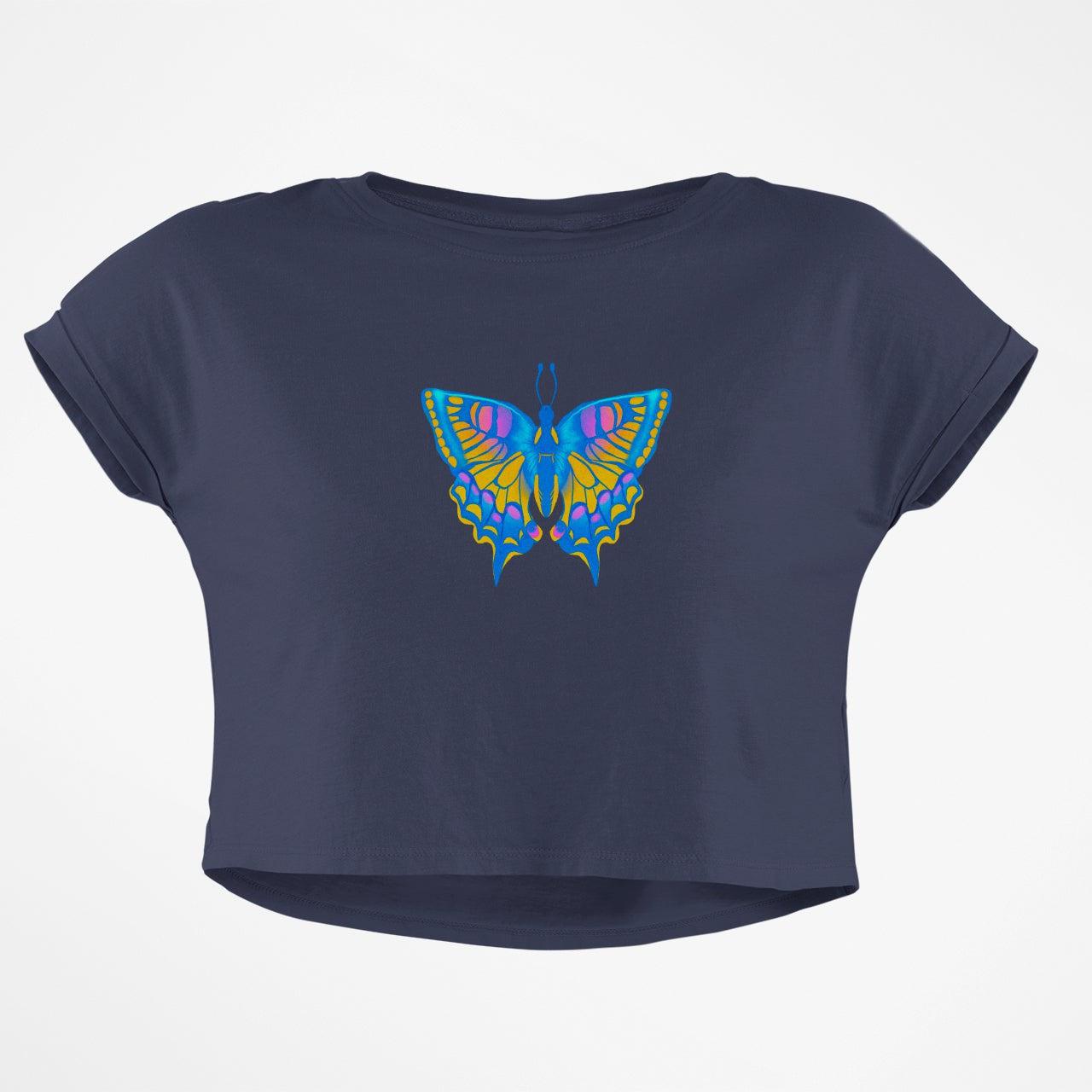 NEON BUTTERFLY CROP TOP - COMMONGROUND