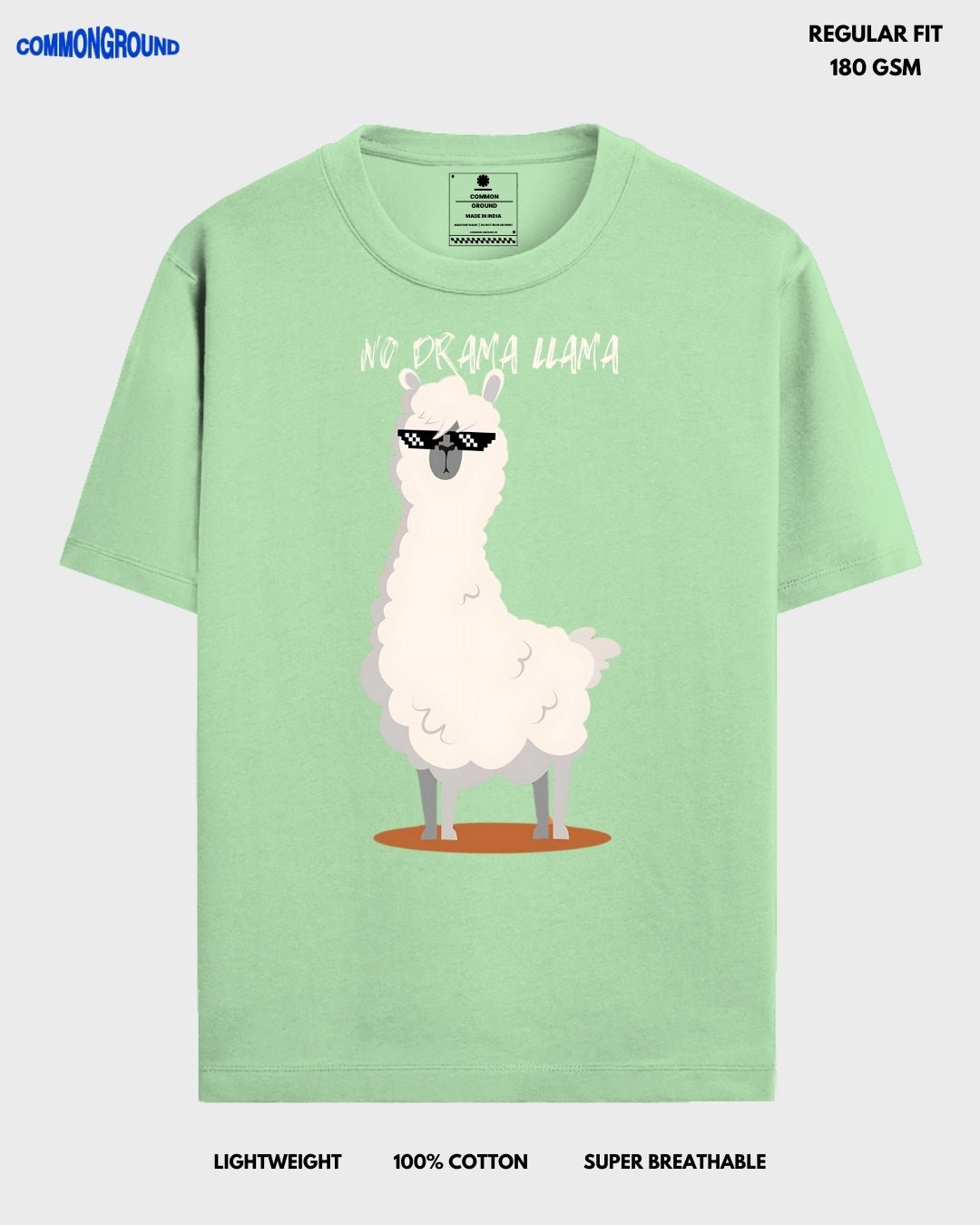 NO DRAMA LLAMA REGULAR T - SHIRT - COMMONGROUND