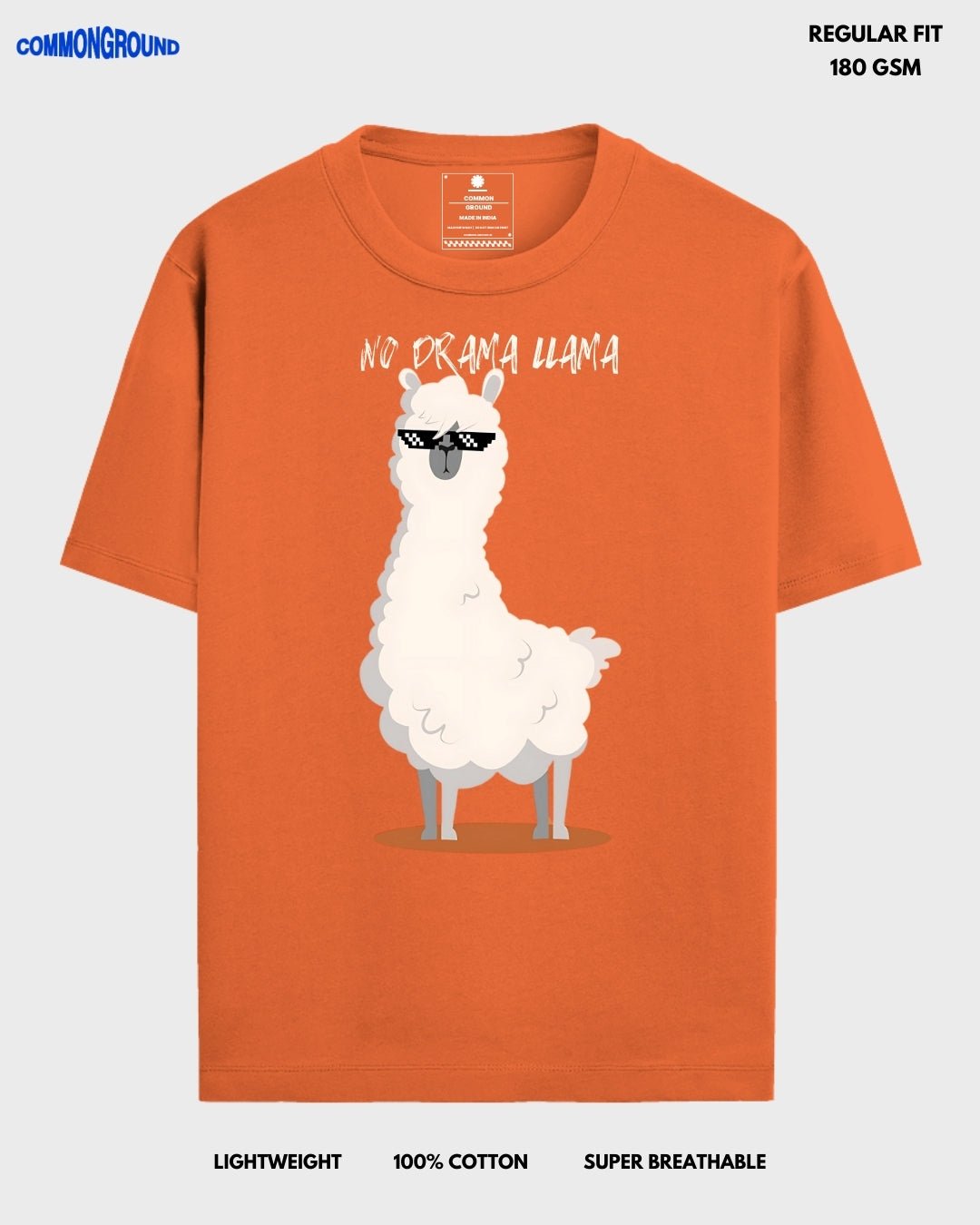 NO DRAMA LLAMA REGULAR T - SHIRT - COMMONGROUND
