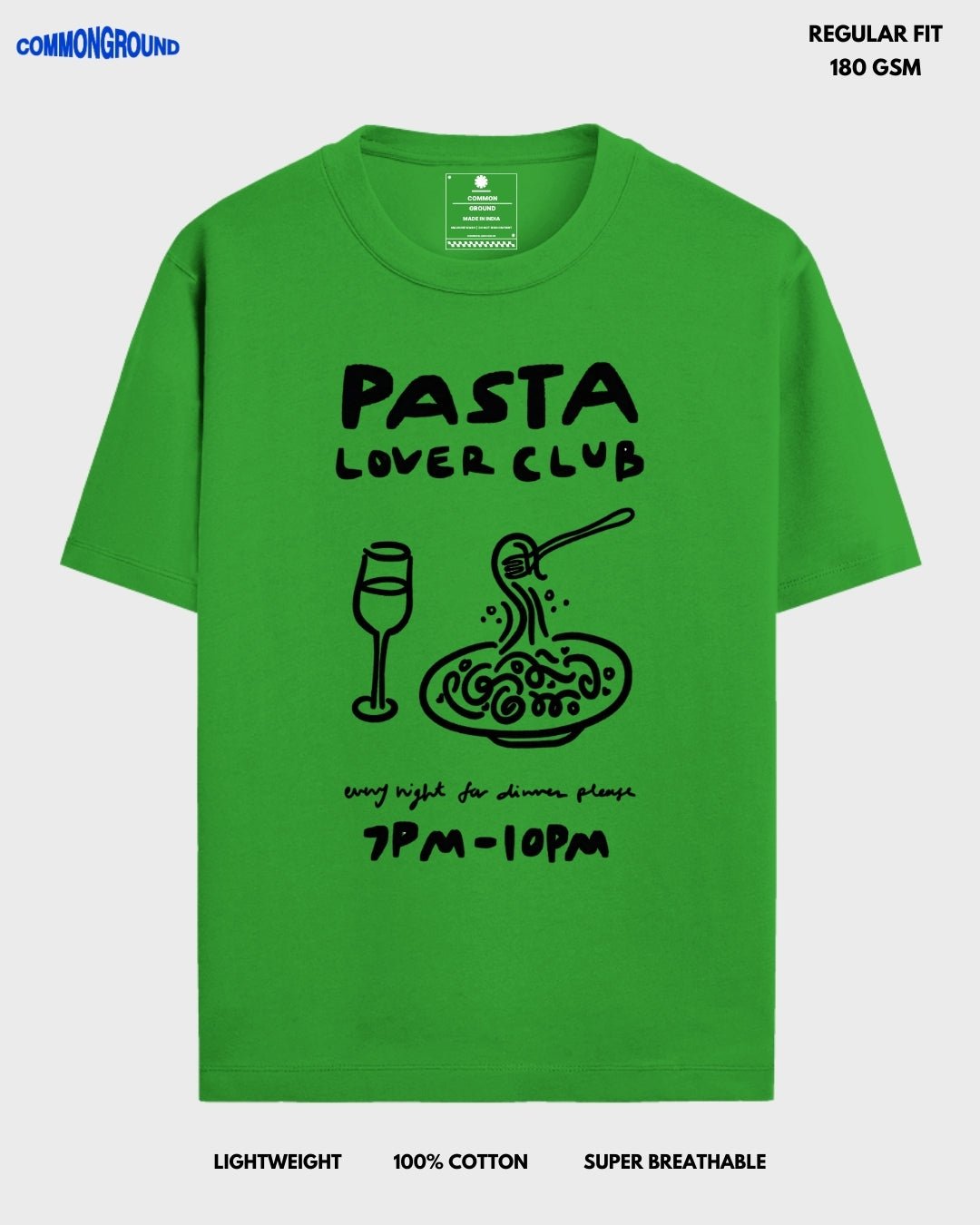 PASTA LOVER CLUB REGULAR T - SHIRT - COMMONGROUND