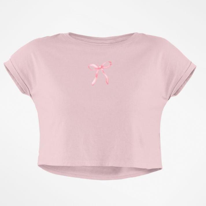 PINK BOW CROP TOP - COMMONGROUND