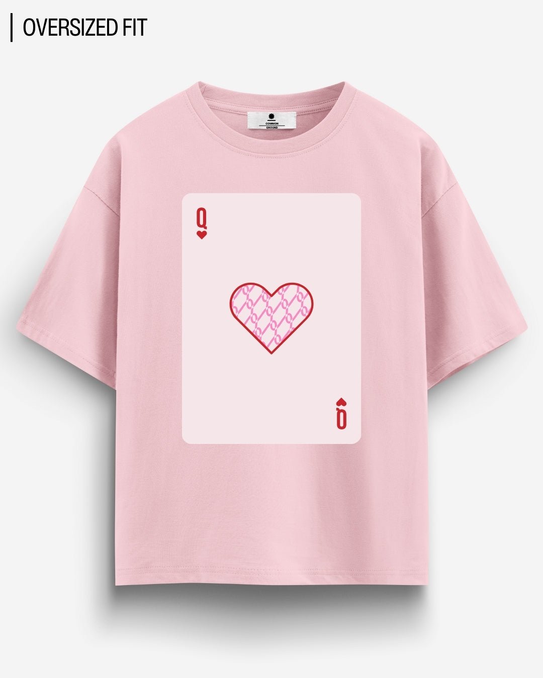 QUEEN OF HEARTS OVERSIZED T - SHIRT - COMMONGROUND