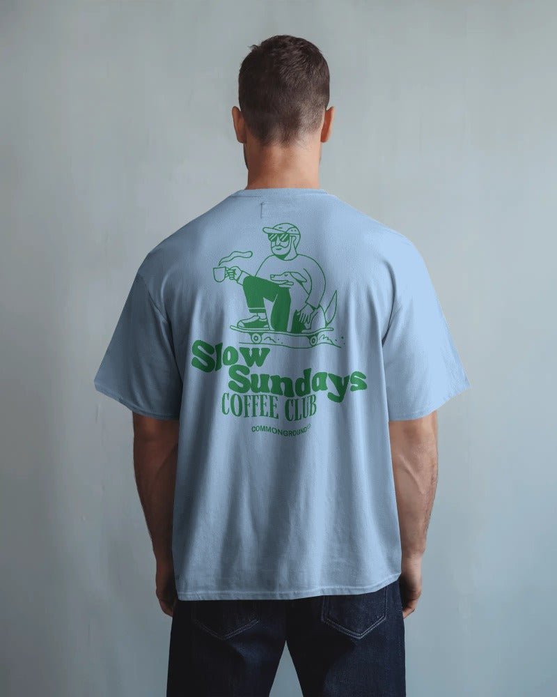 SLOW SUNDAYS COFFEE CLUB OVERSIZED T - SHIRT - COMMONGROUND