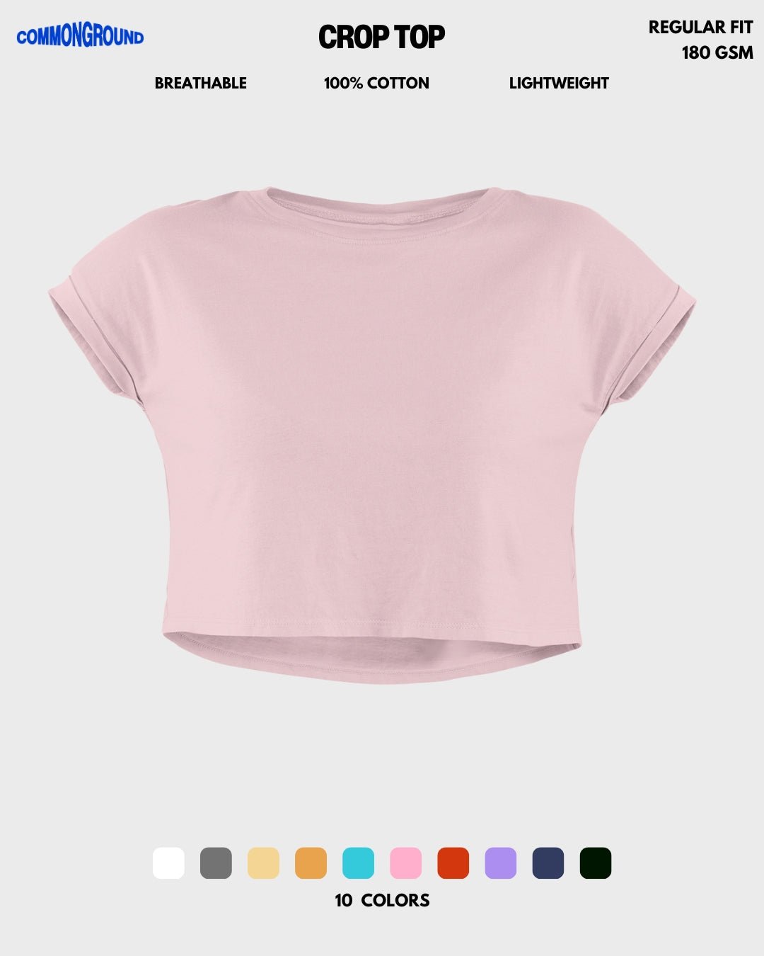 SOLID CROP TOP - COMMONGROUND