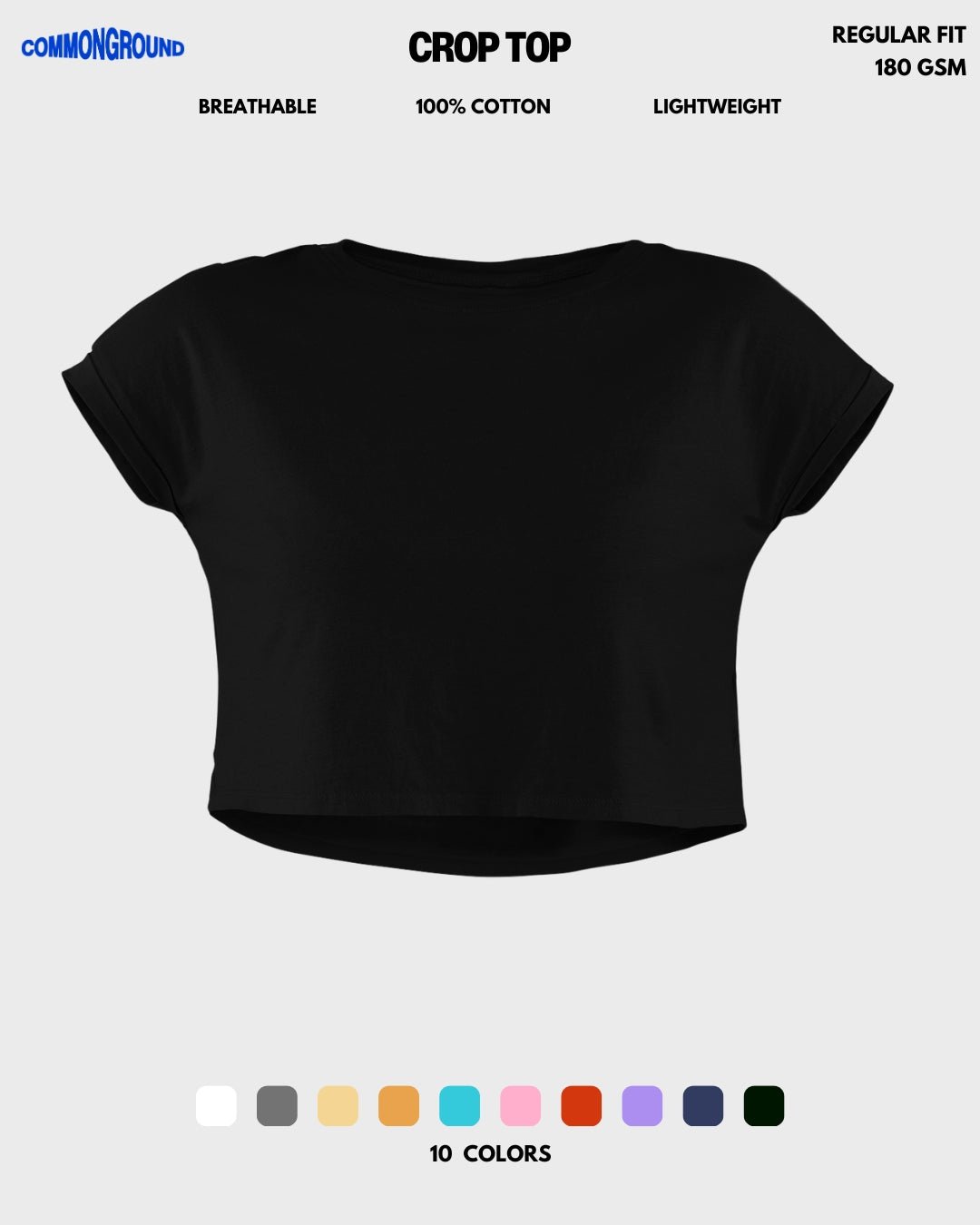 SOLID CROP TOP - COMMONGROUND