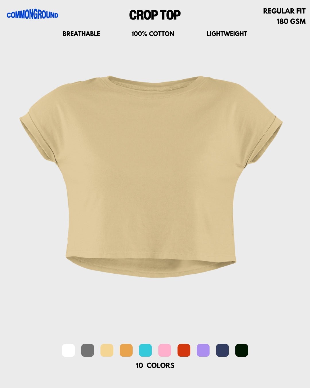 SOLID CROP TOP - COMMONGROUND