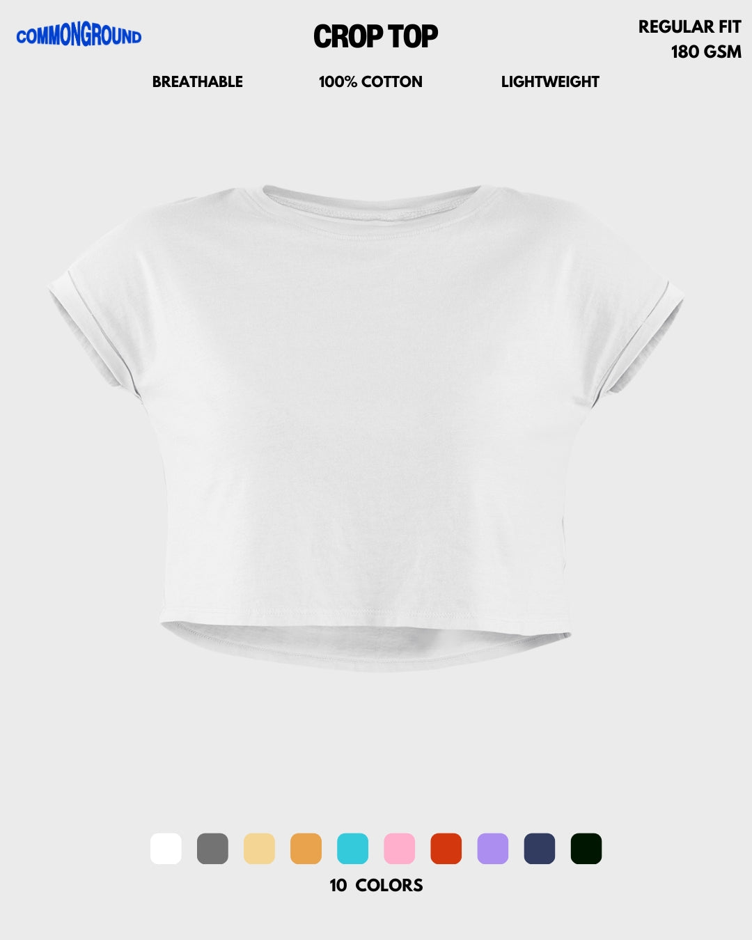 SOLID CROP TOP - COMMONGROUND
