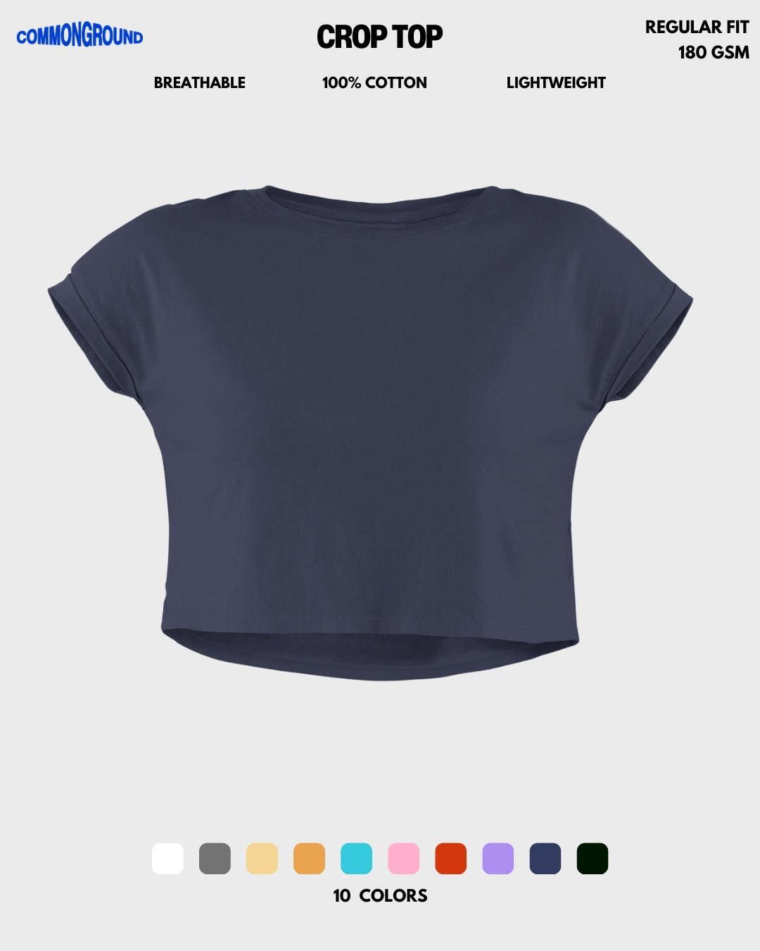 SOLID CROP TOP - COMMONGROUND