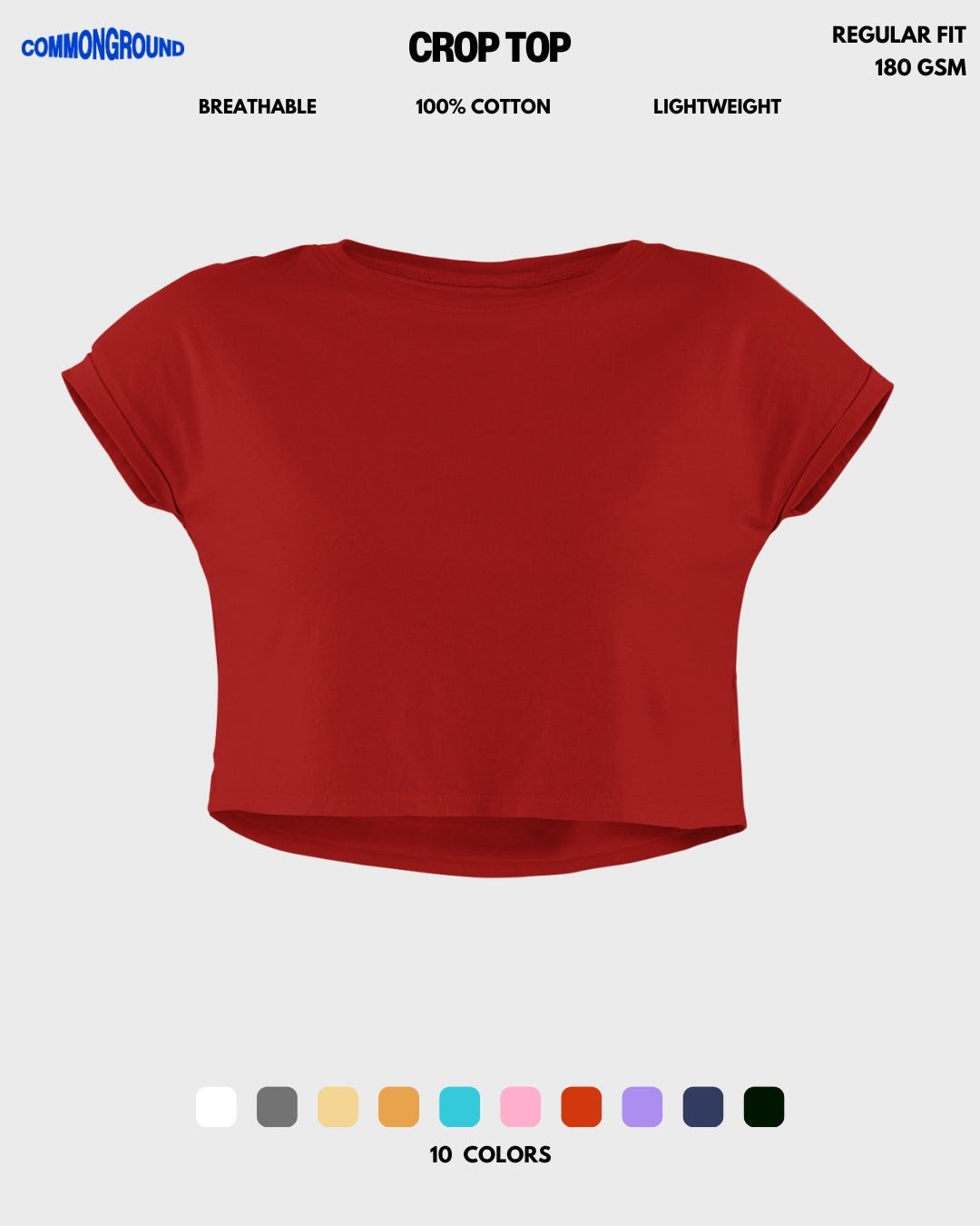 SOLID CROP TOP - COMMONGROUND