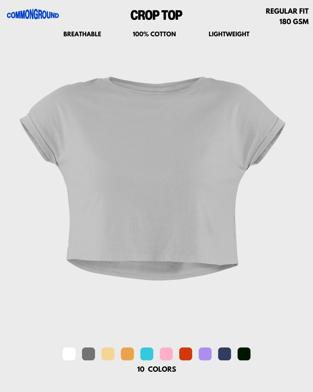 SOLID CROP TOP - COMMONGROUND