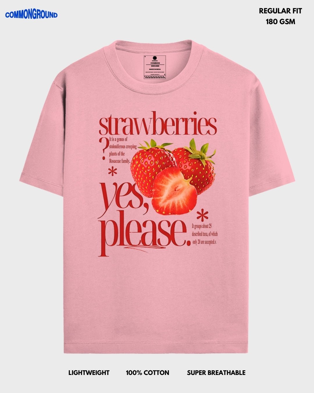 STRAWBERRIES REGULAR T - SHIRT - COMMONGROUND