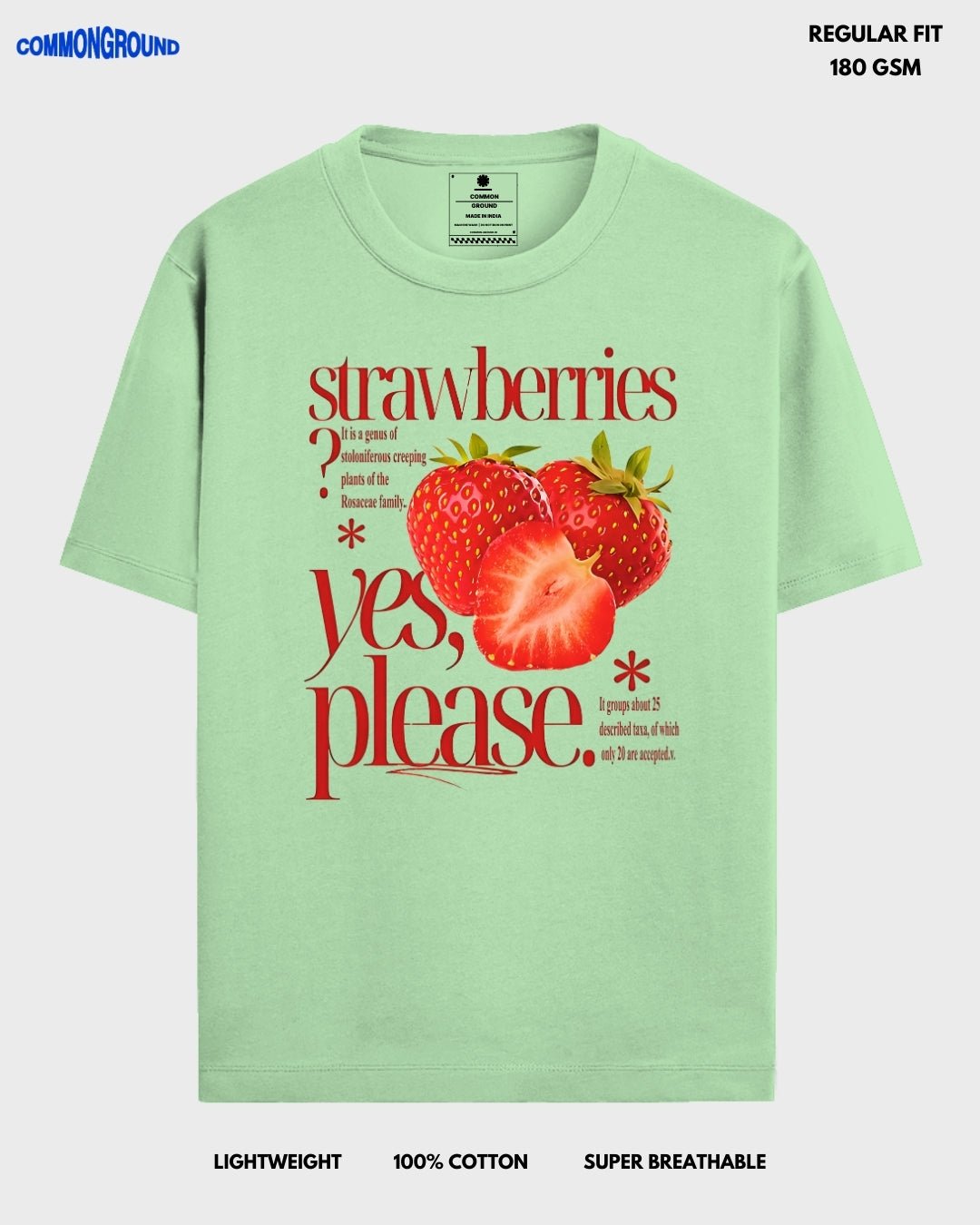 STRAWBERRIES REGULAR T - SHIRT - COMMONGROUND