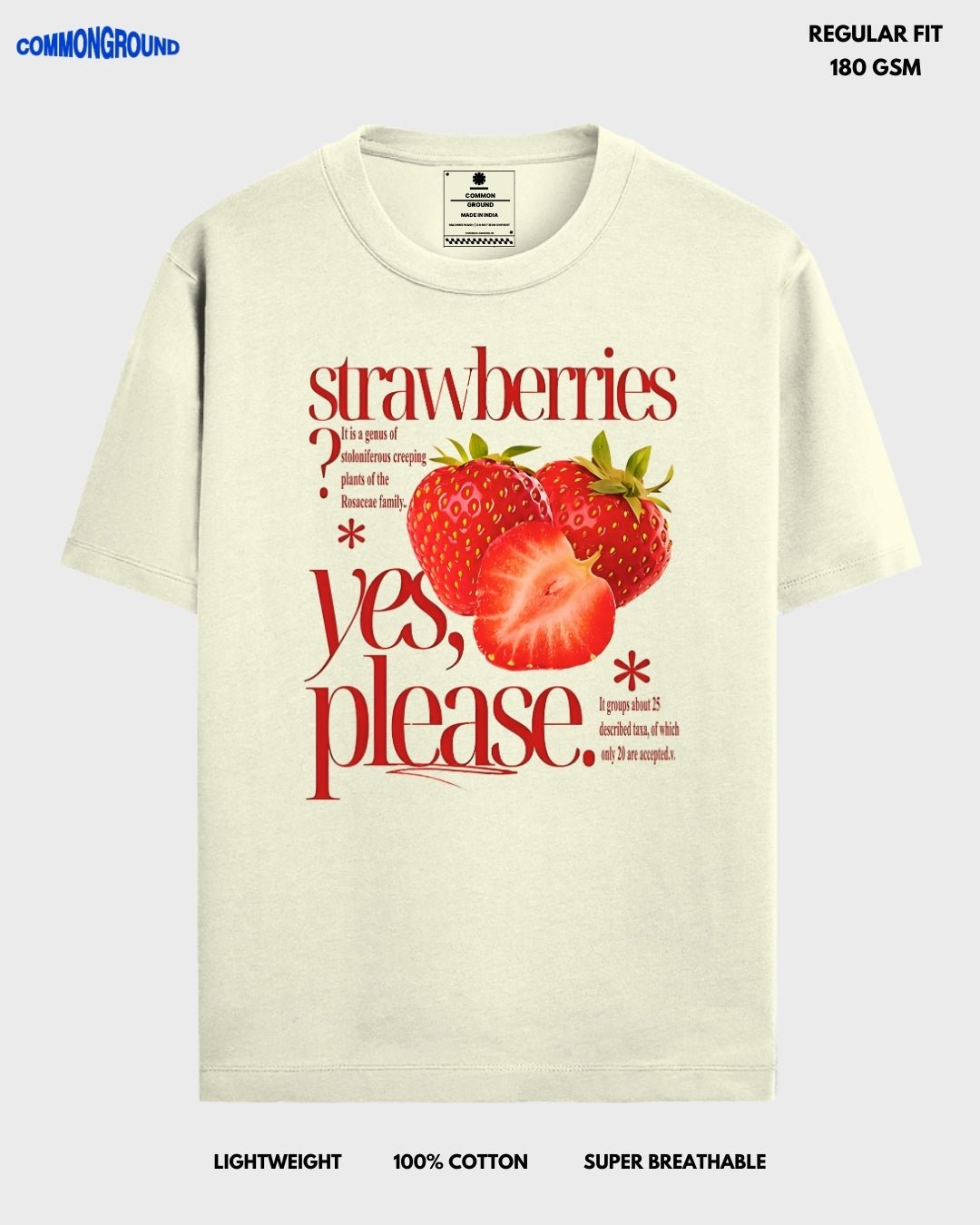 STRAWBERRIES REGULAR T - SHIRT - COMMONGROUND