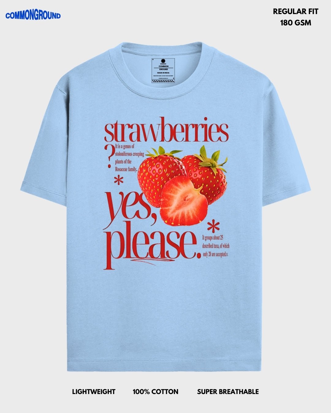 STRAWBERRIES REGULAR T - SHIRT - COMMONGROUND