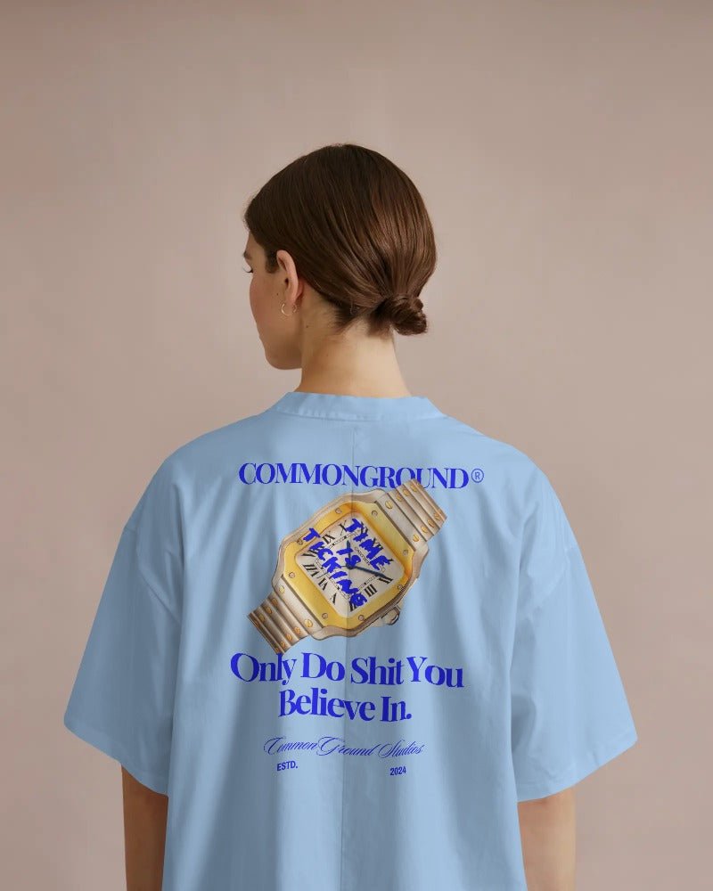 TIME IS TICKING OVERSIZED T - SHIRT - COMMONGROUND
