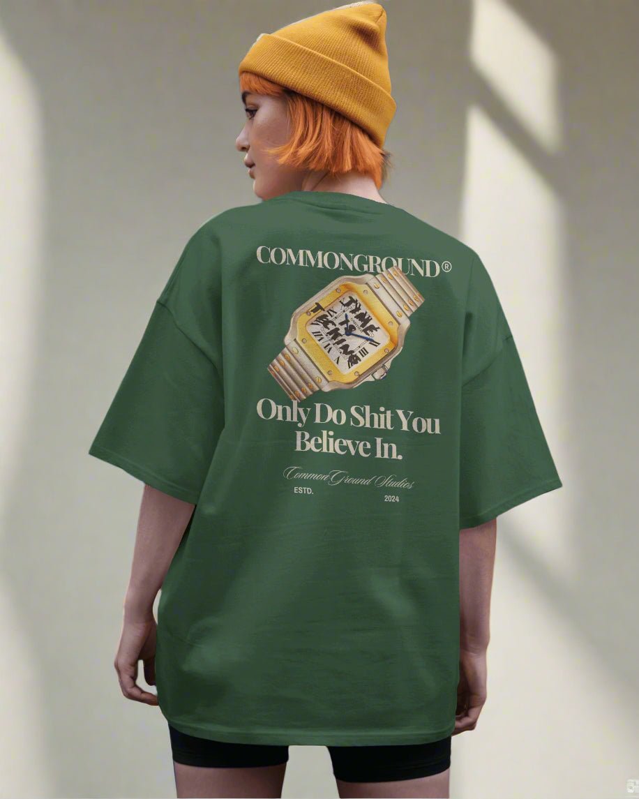 TIME IS TICKING OVERSIZED T - SHIRT - COMMONGROUND