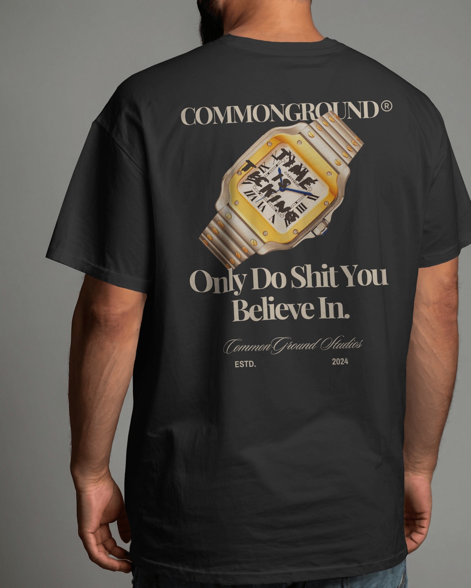 TIME IS TICKING OVERSIZED T - SHIRT - COMMONGROUND