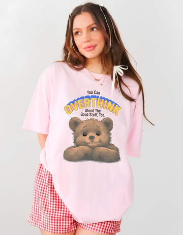 OVERTHINKING BEAR OVERSIZED T-SHIRT