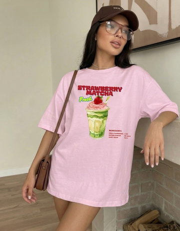 STRAWBERRY MATCHA OVERSIZED T-SHIRT