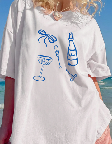 BY THE GLASS OVERSIZED T-SHIRT