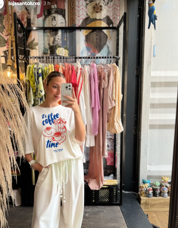 TIME FOR COFFEE OVERSIZED T-SHIRT