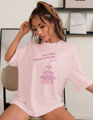 LIQUID GOLD OVERSIZED T-SHIRT