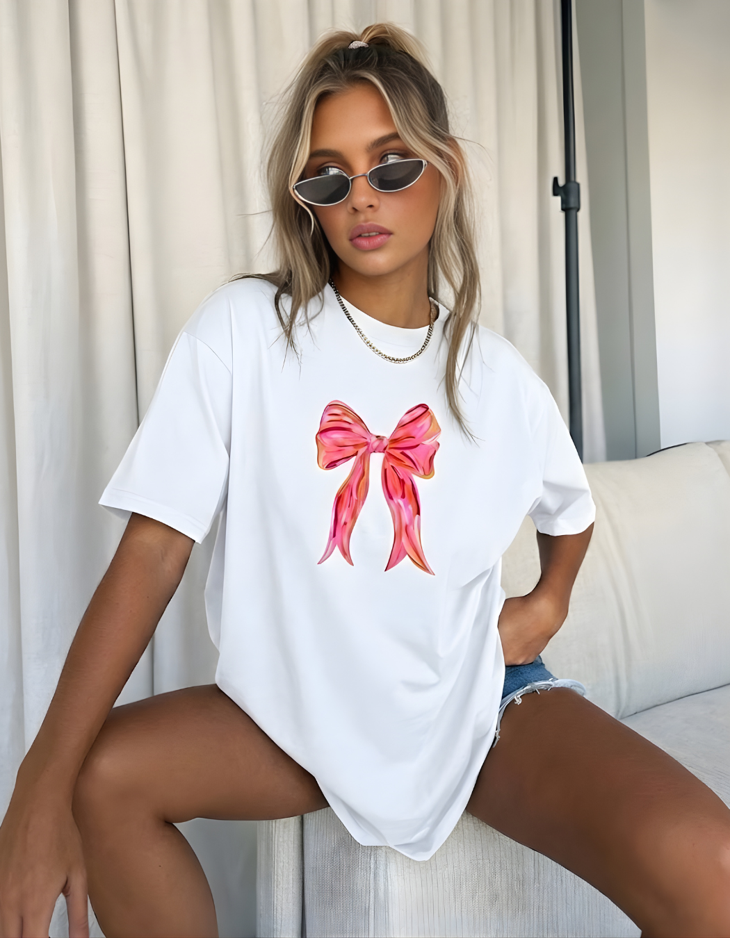 PINKBOW OVERSIZED T-SHIRT