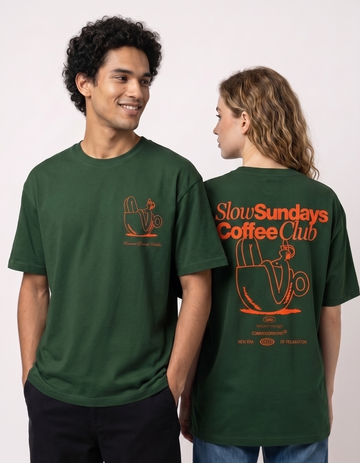 SLOW SUNDAYS COFFEE CLUB OVERSIZED T-SHIRT