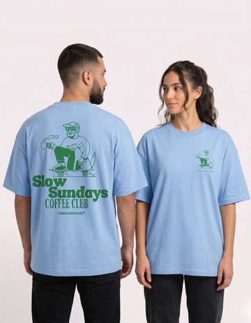 SLOW SUNDAYS COFFEE CLUB OVERSIZED T-SHIRT