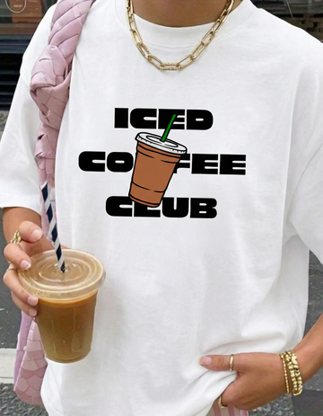 ICED COFFEE CLUB OVERSIZED T-SHIRT