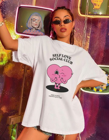 SELF LOVE SOCIAL OVERSIZED T-SHIRT