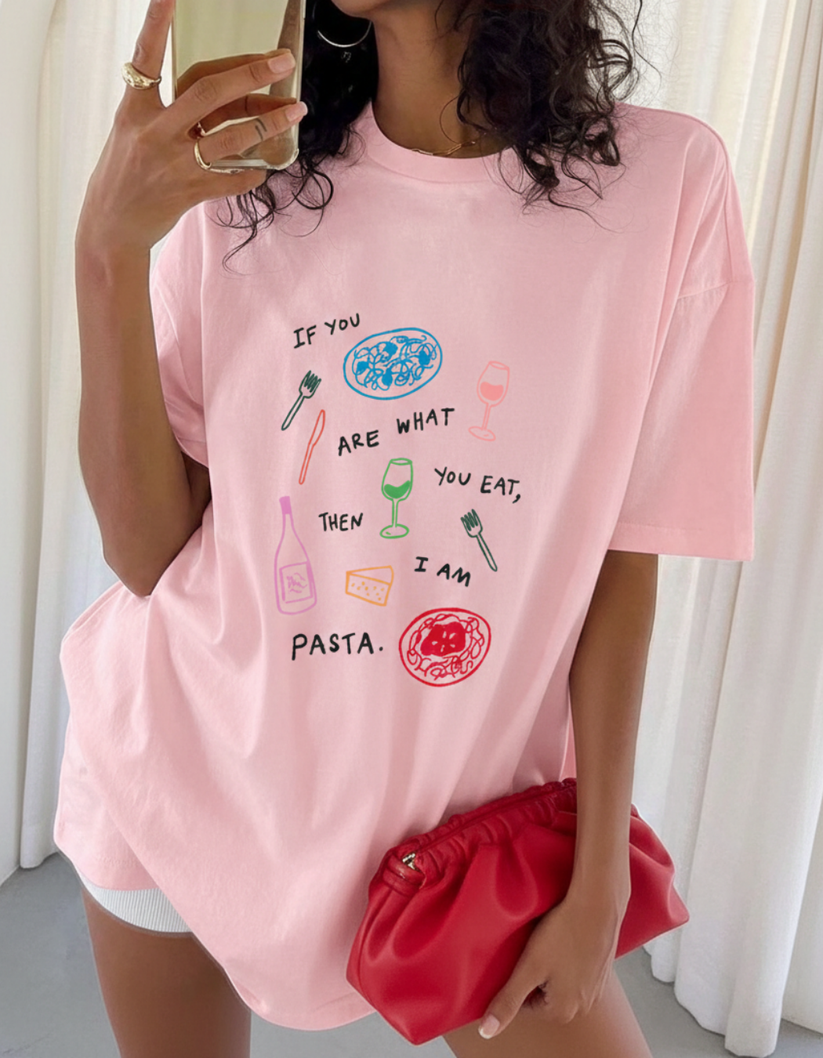 Pasta Oversized T-Shirt — 180 GSM Oversized T-Shirt | CommonGround